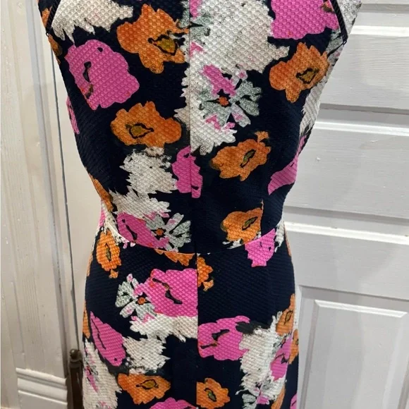 j crew portfolio petunia print in elenore floral navy Shift Dress Sz 10 Rn77388 - Picture 3 of 10